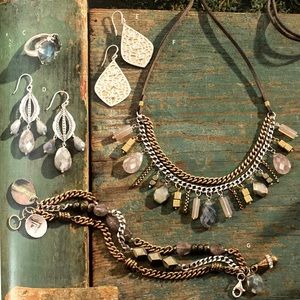 Lot of Silpada jewelry - earrings, necklace & bracelet